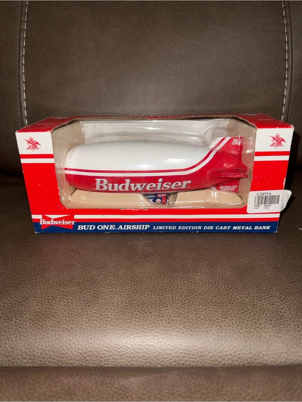Budweiser Red and White Collectible Airship Bank